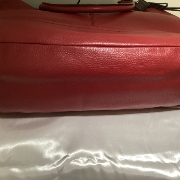 COACH PARK LEATHER CARRYALL (RED) (#F23268) - Picture 5 of 8